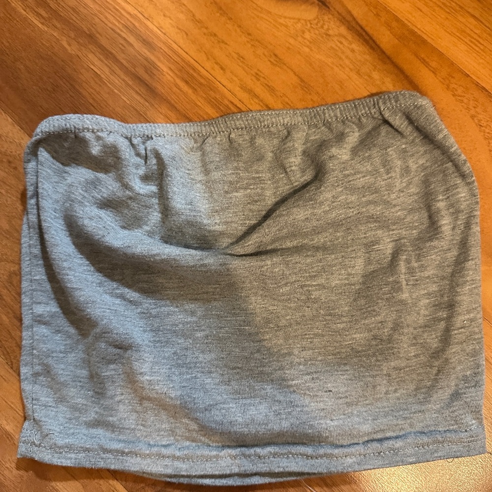 Boohoo Gray Tube Top